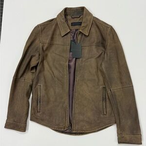 John Varvatos sheepskin leather jacket - Small